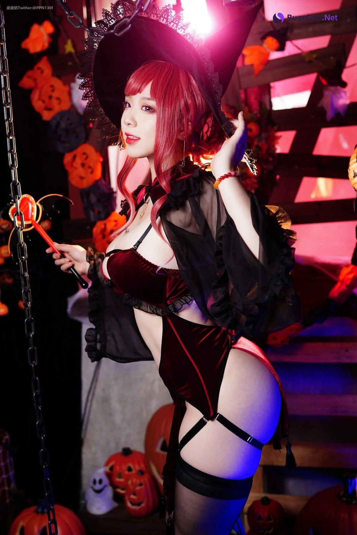 Cosplay 皮皮奶可可爱了啦 万圣节女巫 - Photo 2
