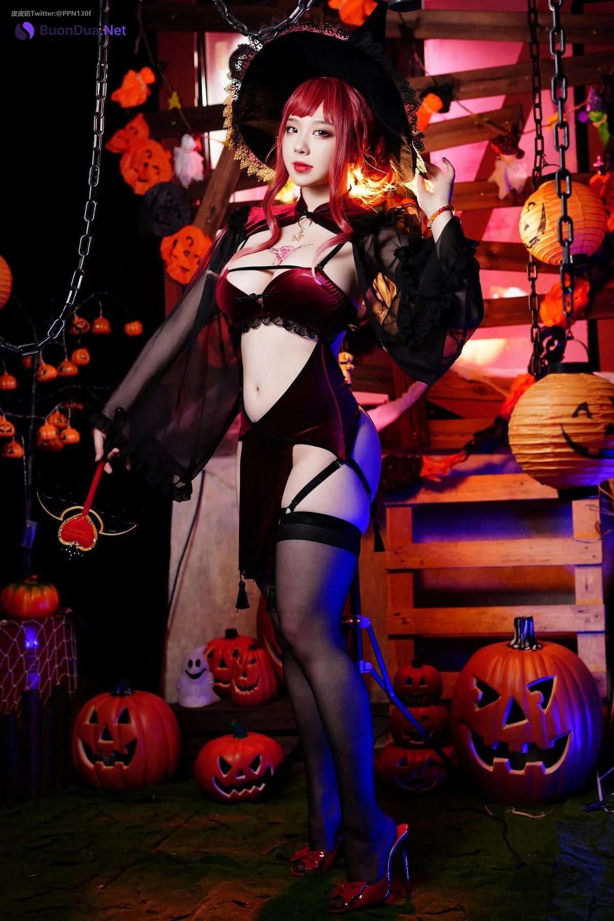 Cosplay 皮皮奶可可爱了啦 万圣节女巫 - Photo 4