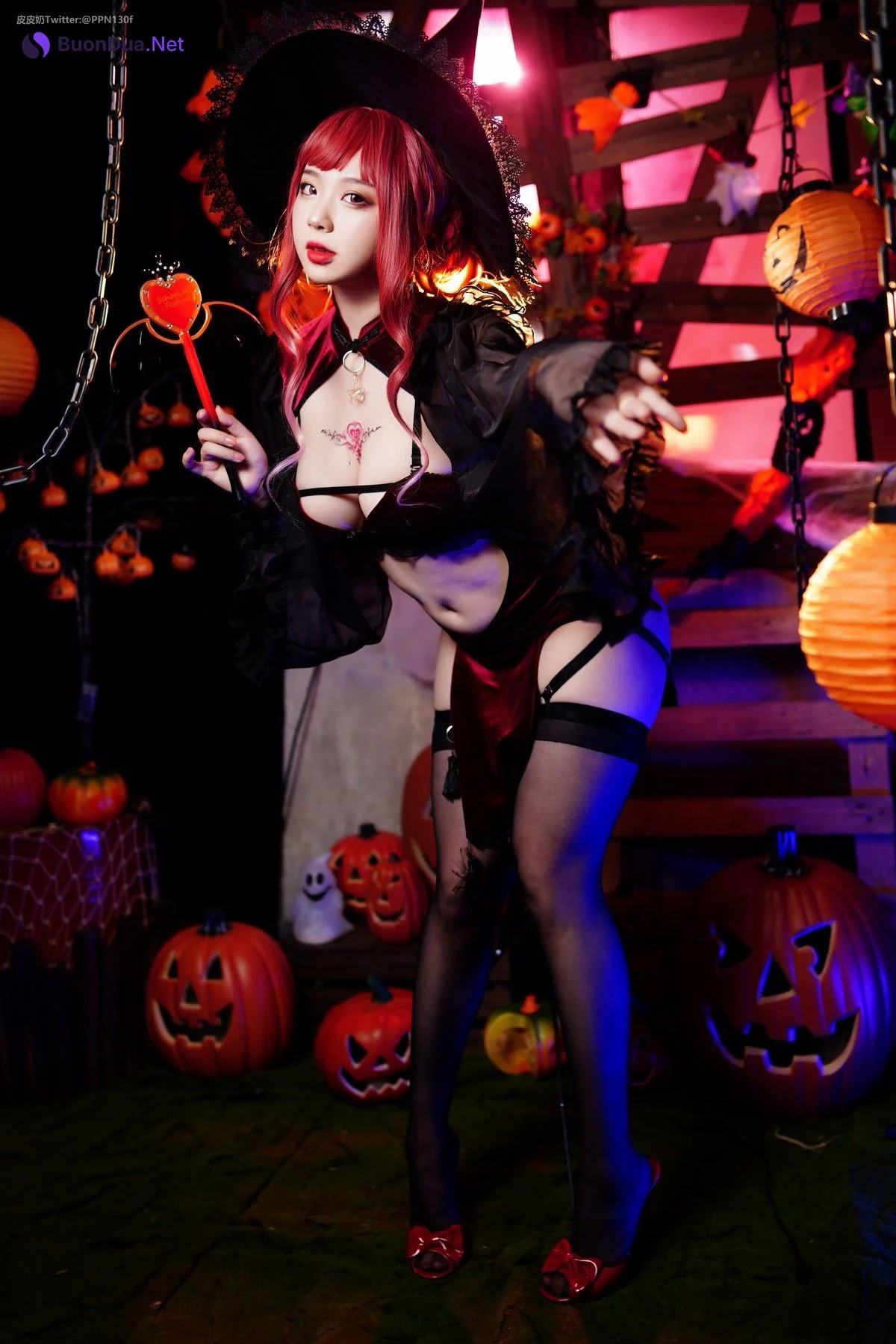 Cosplay 皮皮奶可可爱了啦 万圣节女巫 - Photo 5