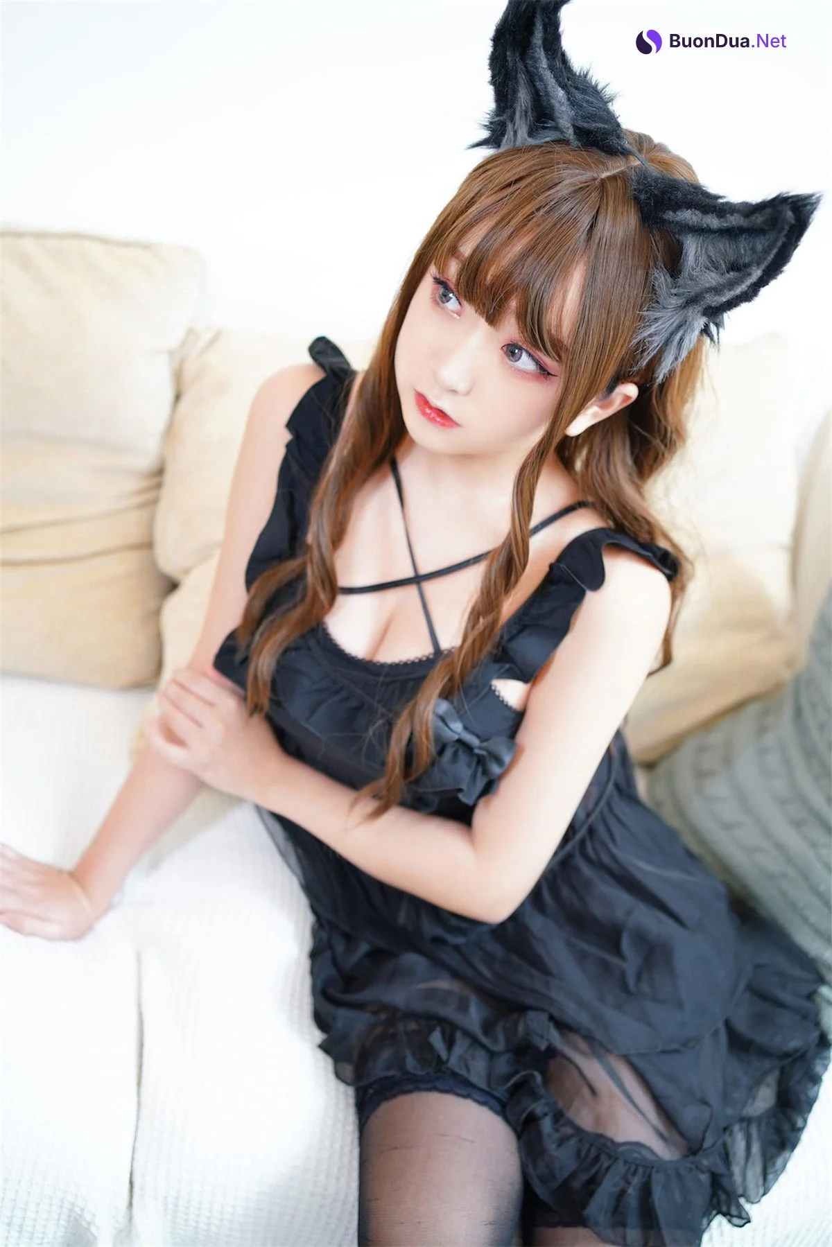 Cosplay 恩田直幸 黑色狼耳 - Photo 8