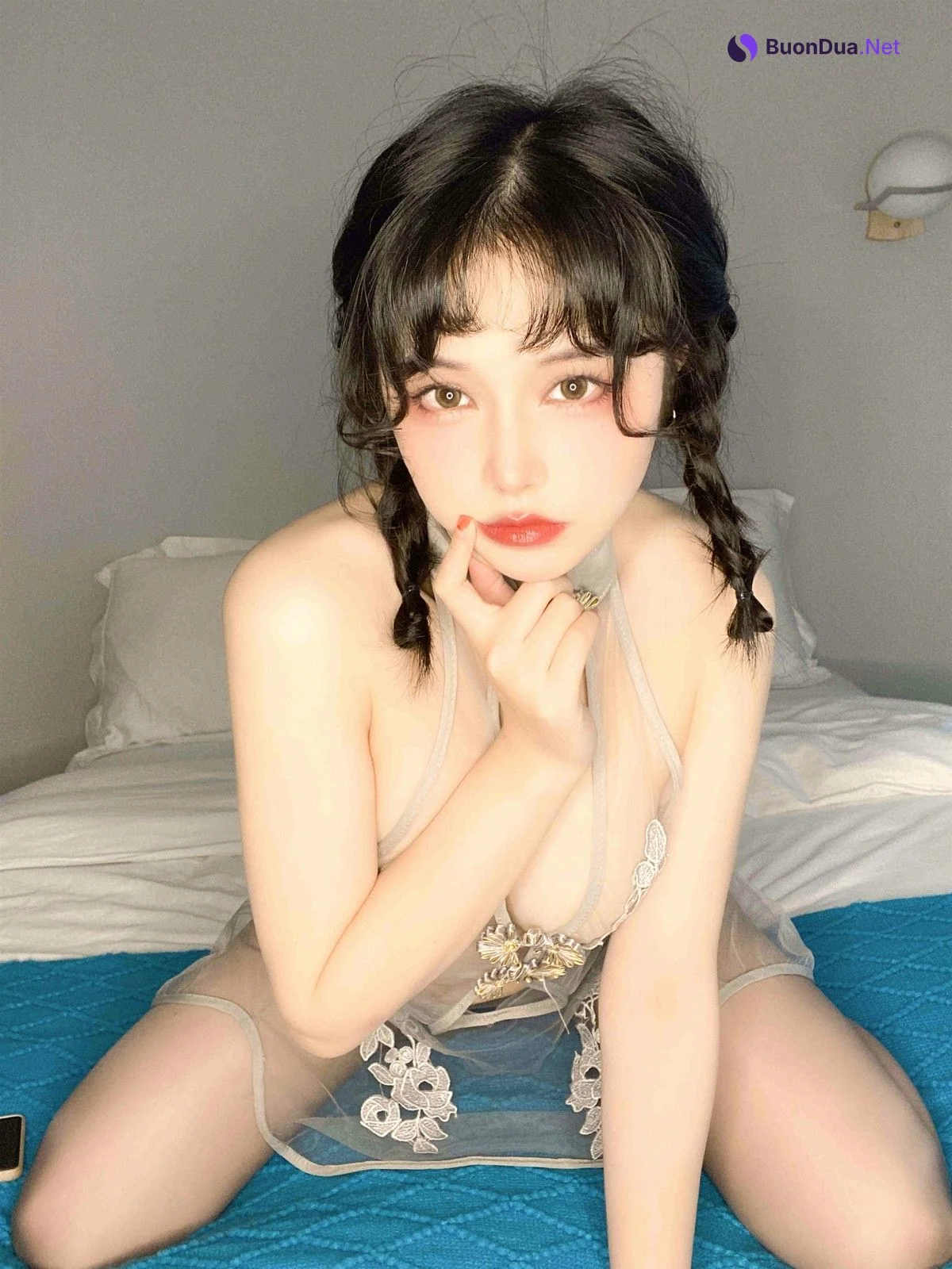 Cosplay 七月喵子 透明灰撕袜 - Photo 10
