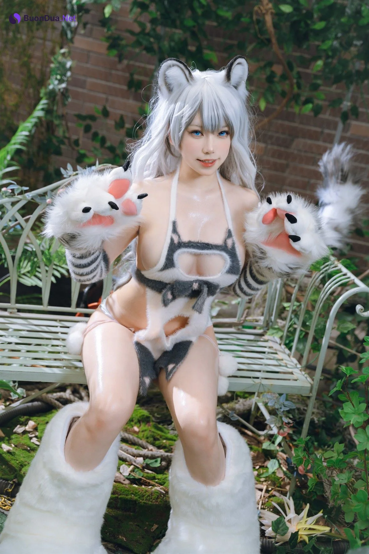 Cosplay 一北亦北 白虎兽娘福瑞 - Photo 4