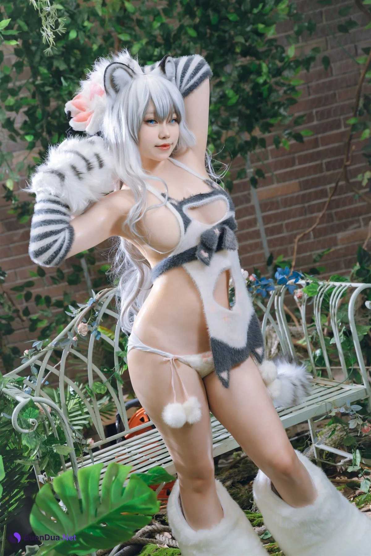 Cosplay 一北亦北 白虎兽娘福瑞 - Photo 8
