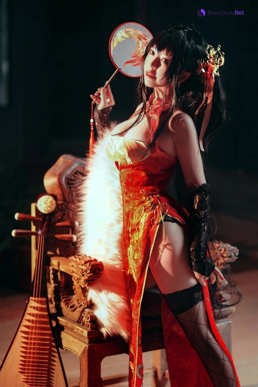 Cosplay 半半子 大凤旗袍 - 照片 15