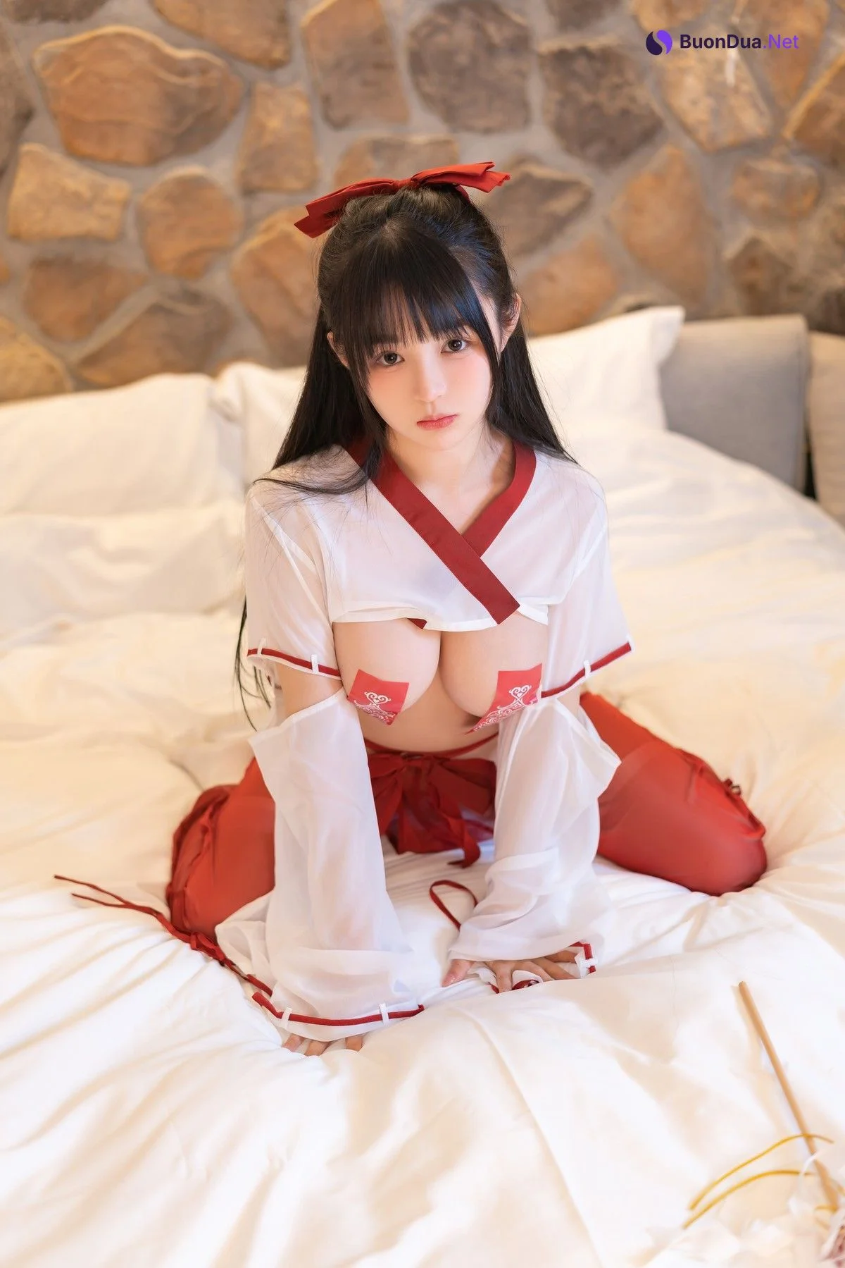 Cosplay 桜井宁宁 巫女 - Photo 14