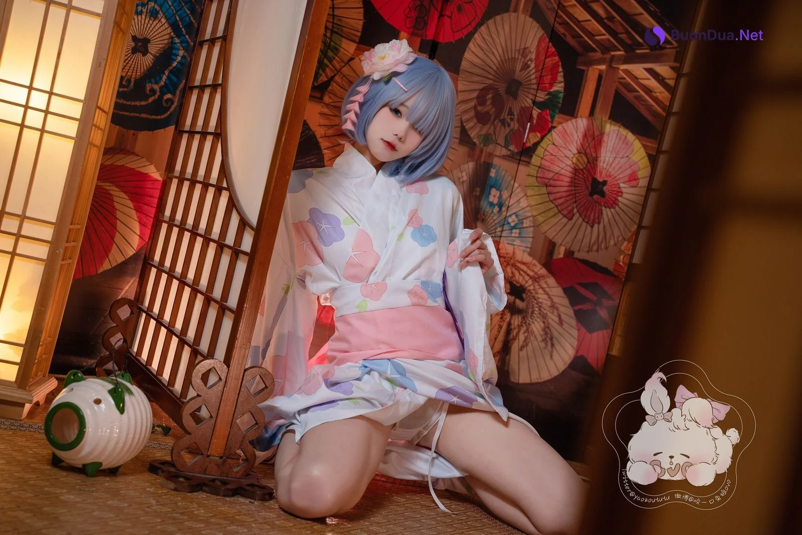 Cosplay 黏黏团子兔 蕾姆夏日祭 - Photo 13