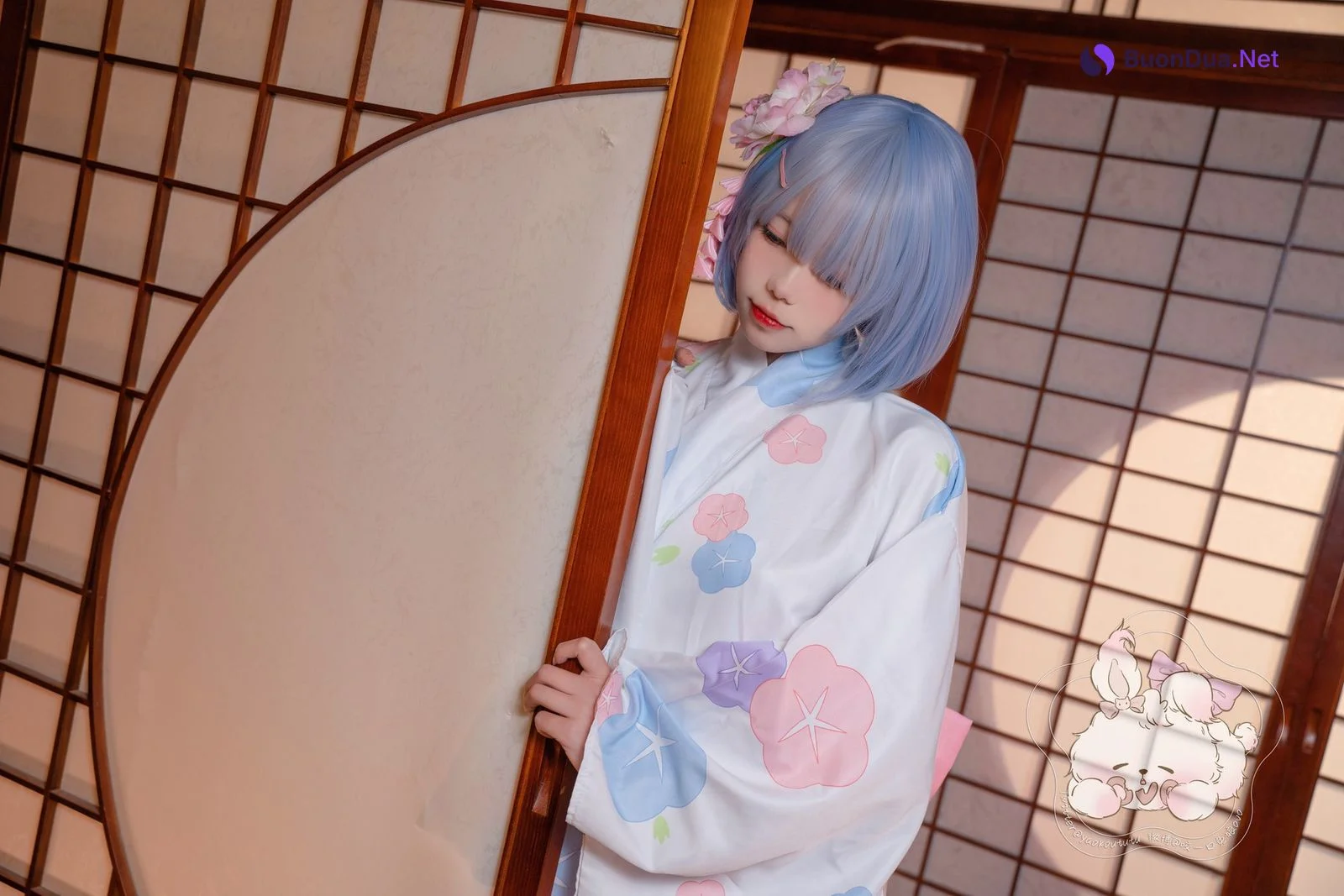 Cosplay 黏黏团子兔 蕾姆夏日祭 - Photo 2