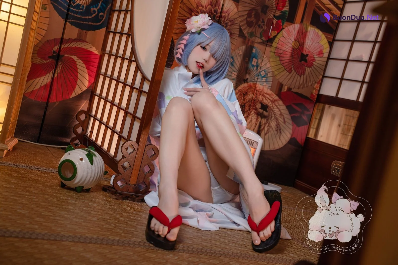 Cosplay 黏黏团子兔 蕾姆夏日祭 - Photo 4