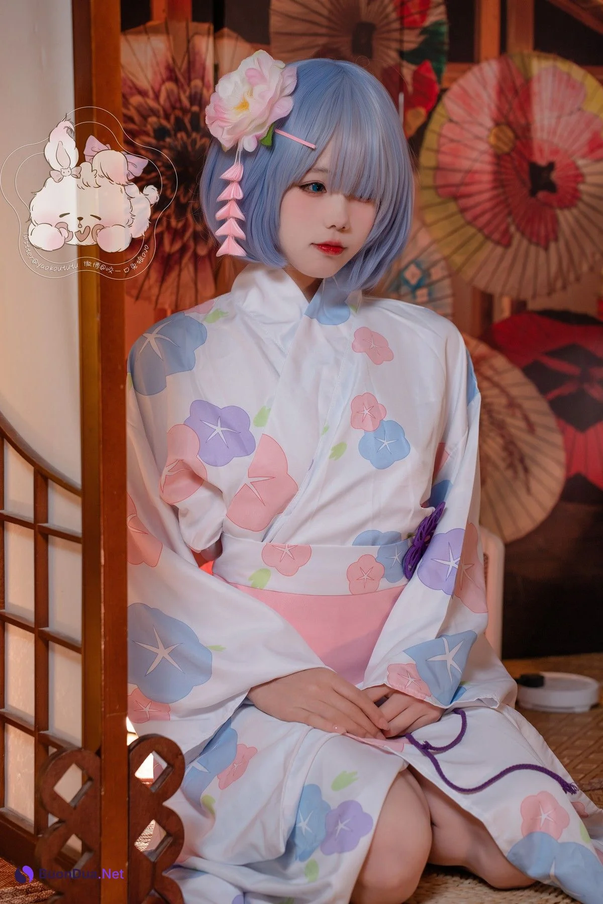 Cosplay 黏黏团子兔 蕾姆夏日祭 - Photo 8