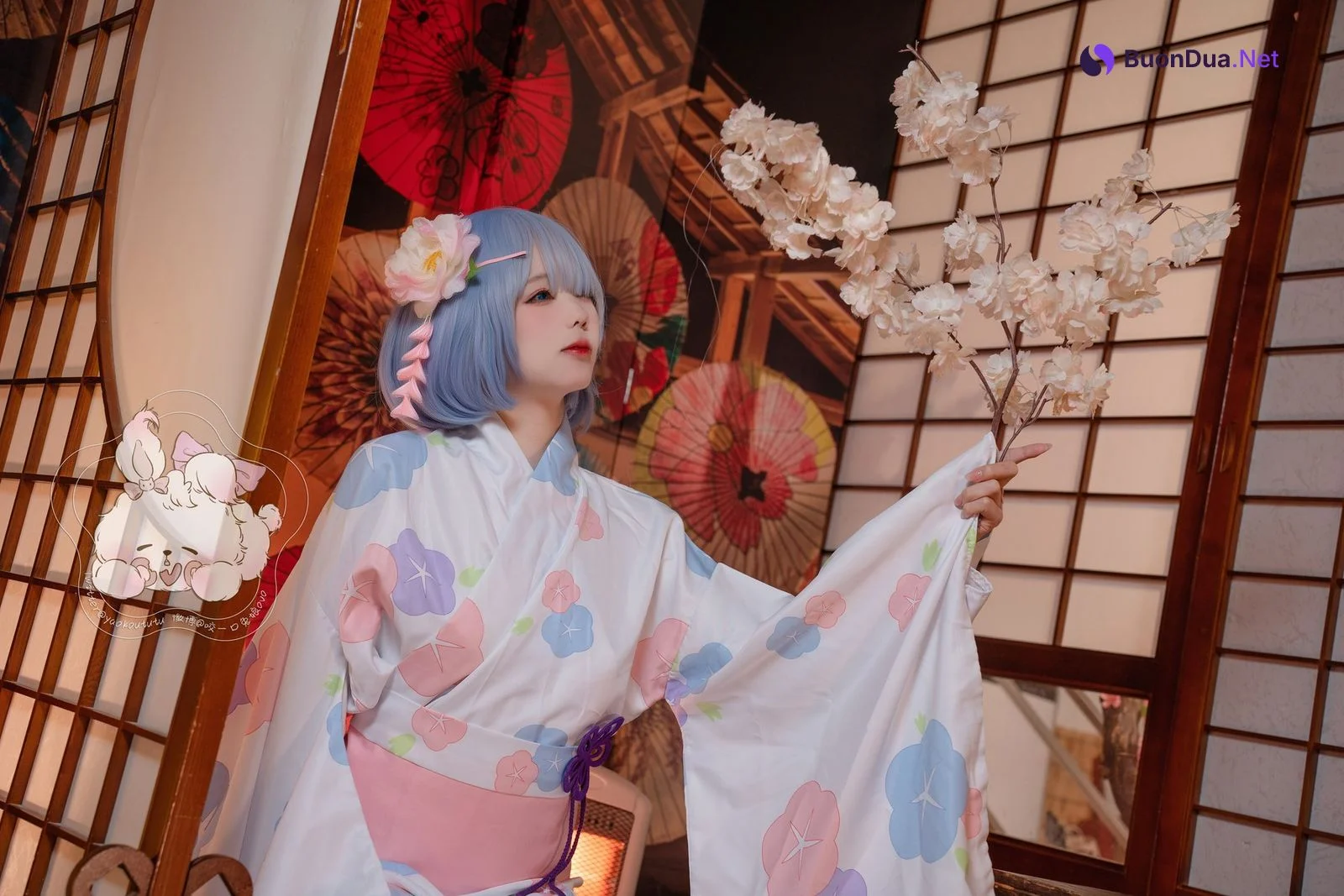Cosplay 黏黏团子兔 蕾姆夏日祭 - Photo 9