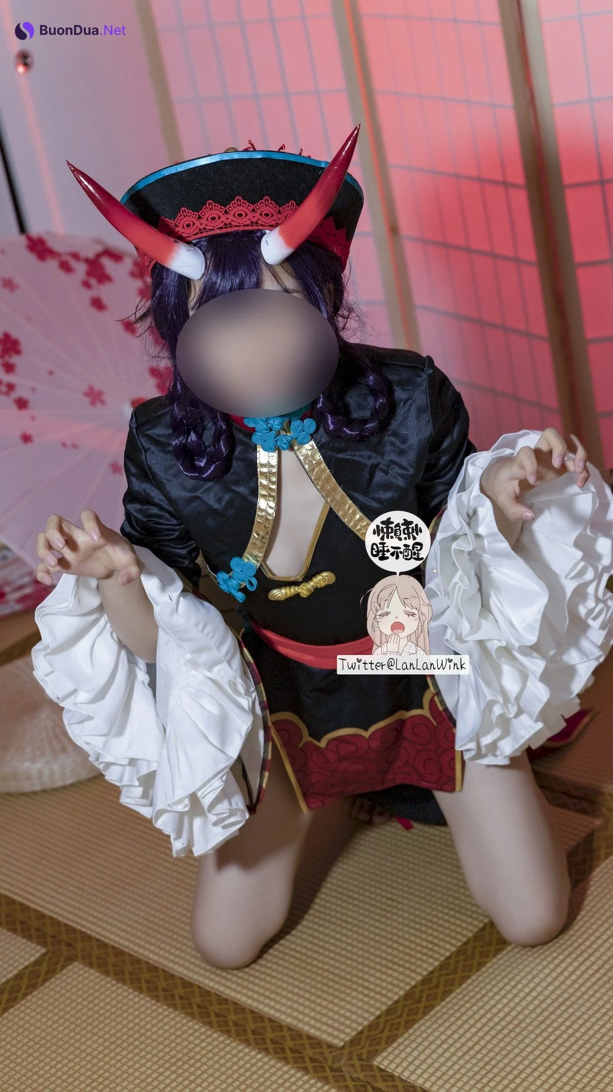 懒懒睡不醒 Cosplay 酒吞童子 - Photo 6