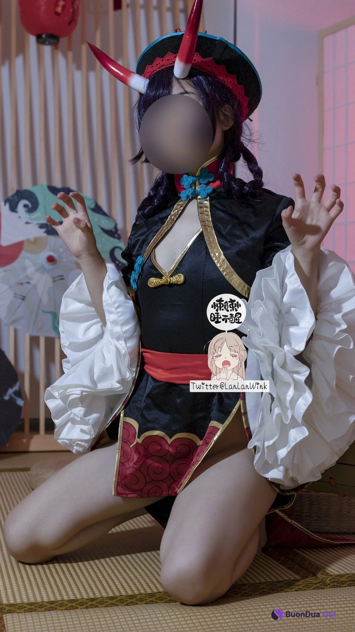 懒懒睡不醒 Cosplay 酒吞童子 - Photo 7