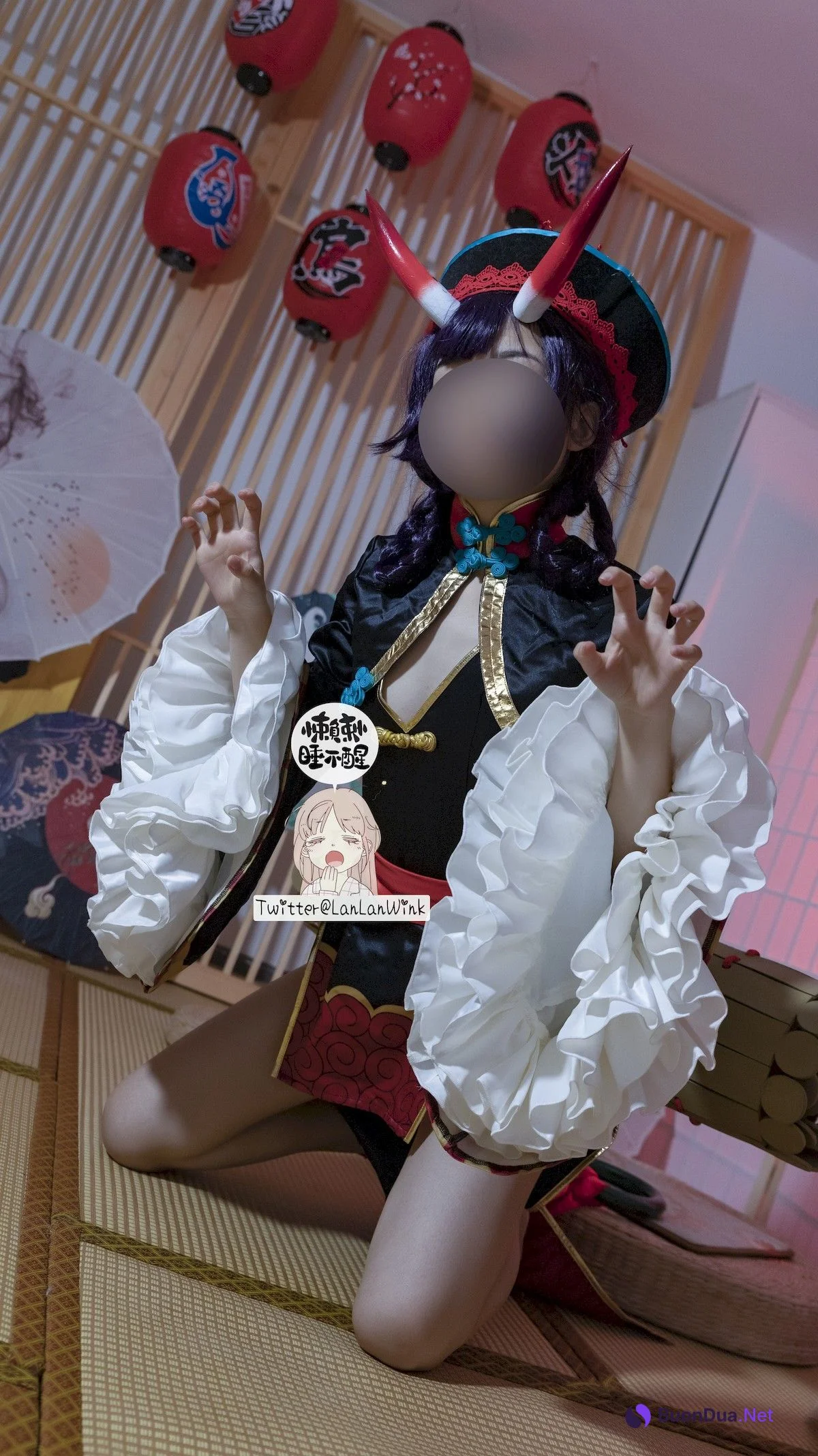 懒懒睡不醒 Cosplay 酒吞童子 - Photo 8