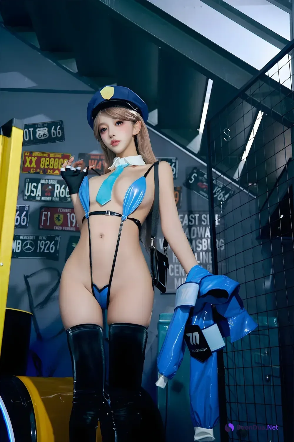 Cosplay 过期米线线喵 – 女警 - Photo 13