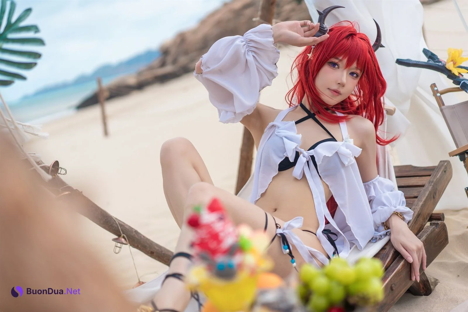 Cosplay 阿包也是兔娘 明日方舟 史尔特尔泳装 - Photo 15
