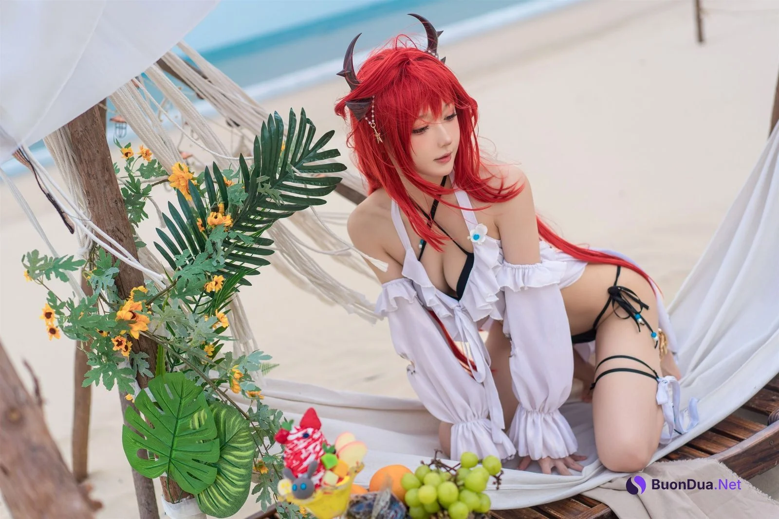 Cosplay 阿包也是兔娘 明日方舟 史尔特尔泳装 - Photo 17
