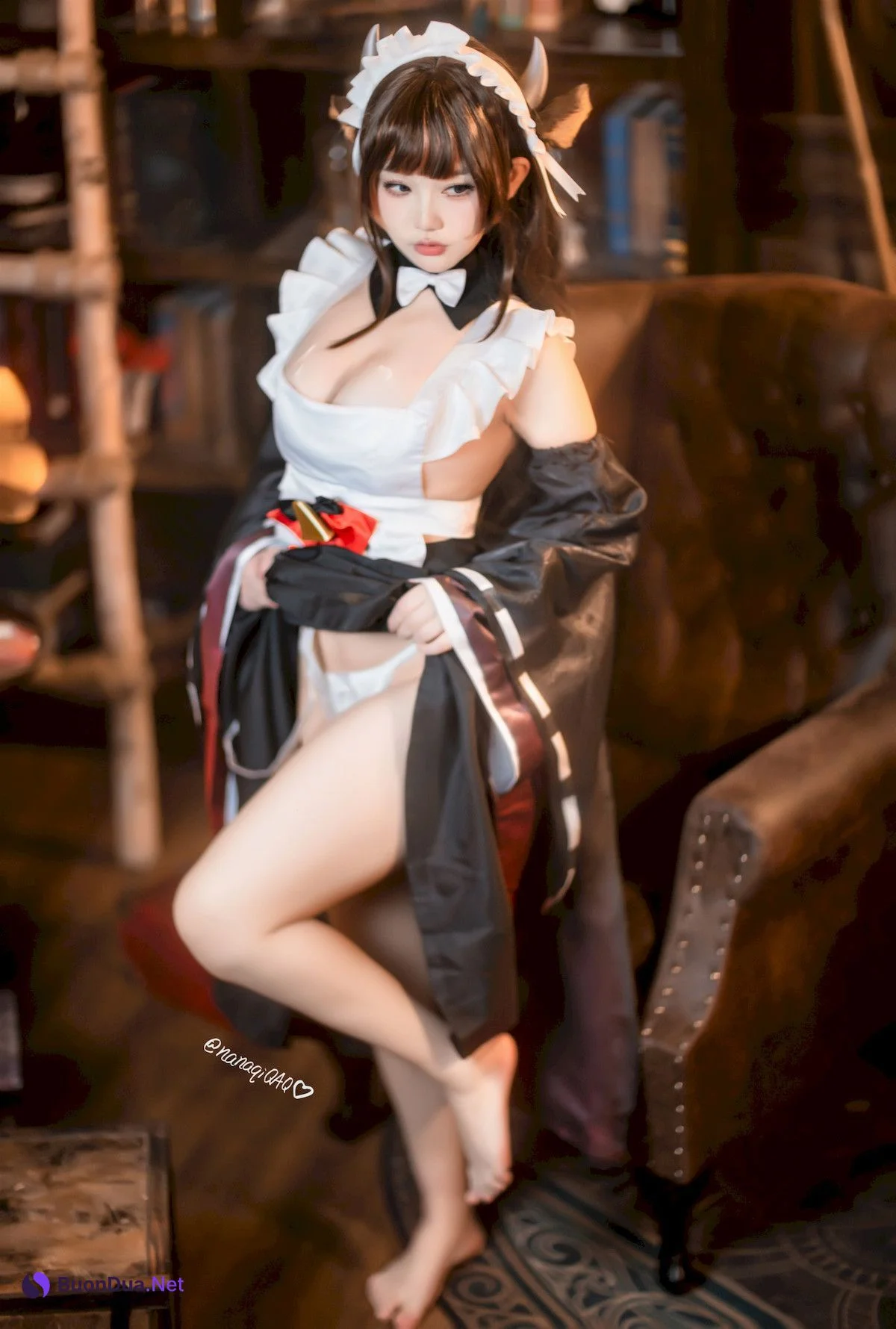Cosplay 七七娜娜子 牛牛女仆 - Photo 11