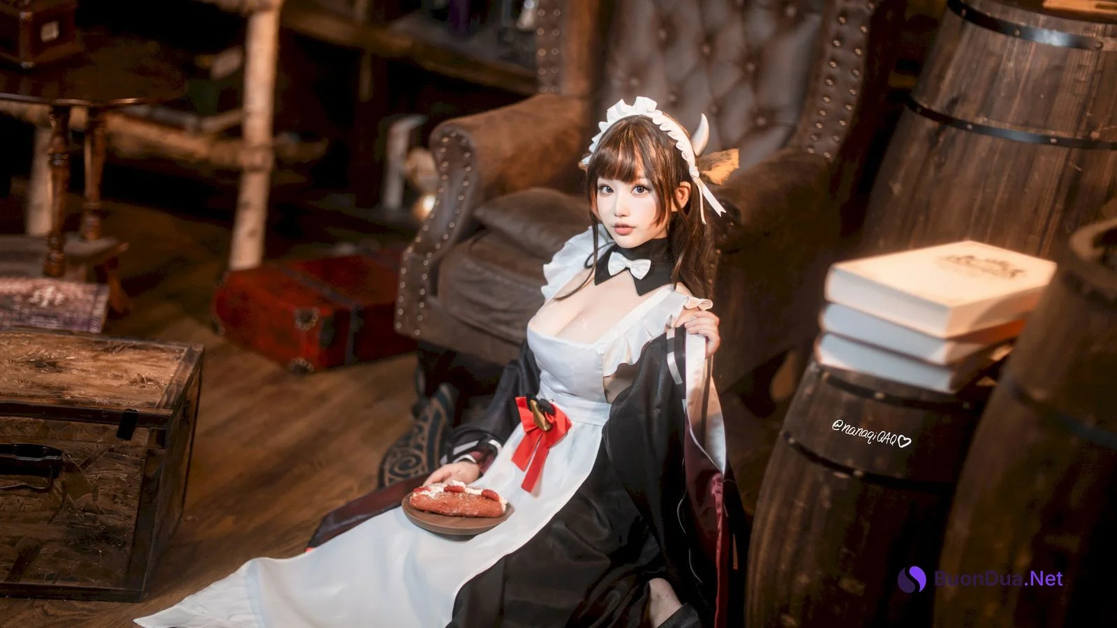 Cosplay 七七娜娜子 牛牛女仆 - Photo 17