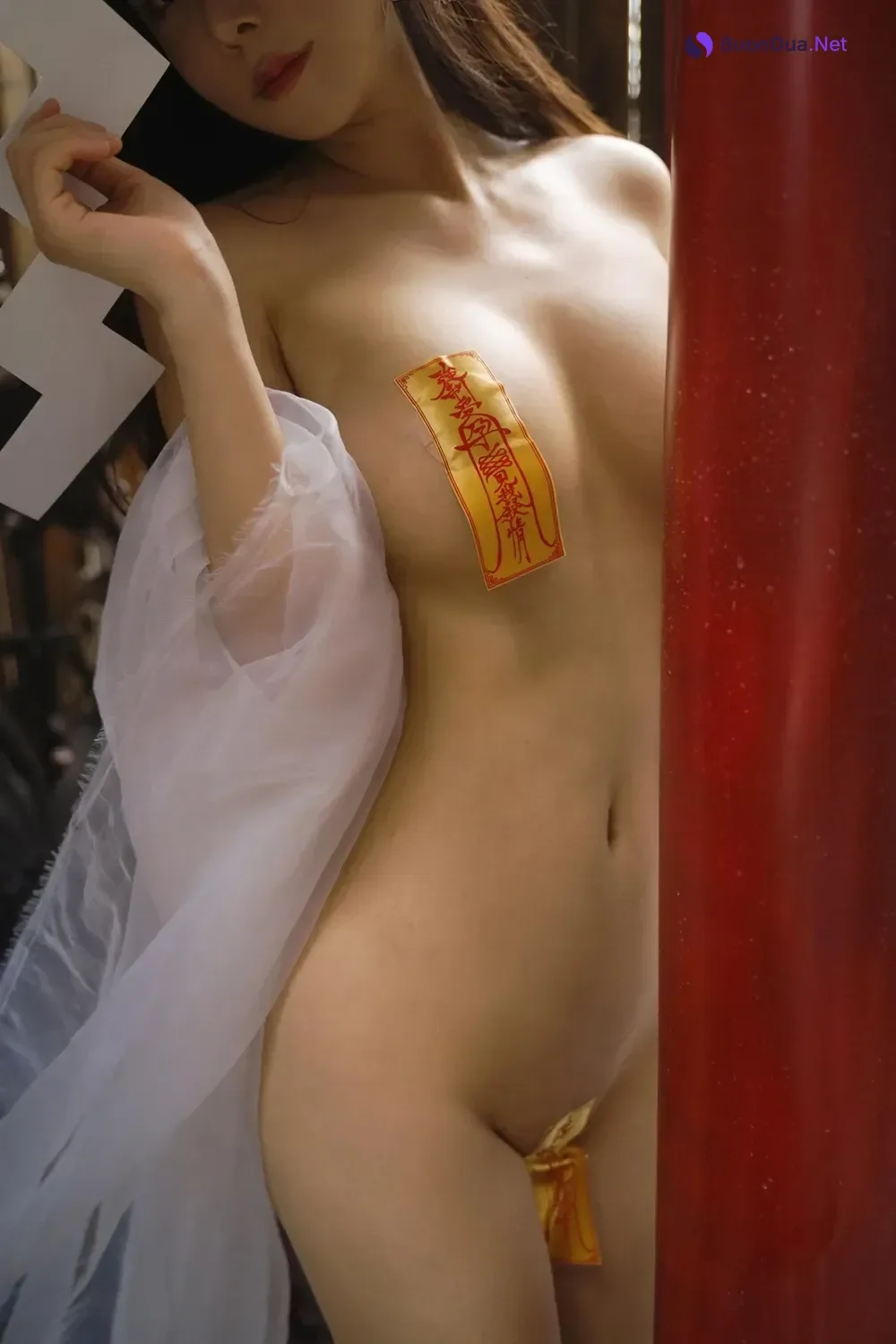 Cosplay 亚马逊鲶鱼 – 神社符纸巫女 - Photo 14