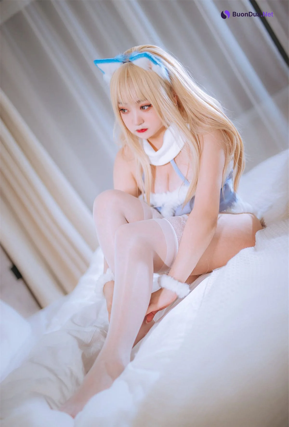 Cosplay 恩田直幸 蓝色连体猫猫 - Photo 4