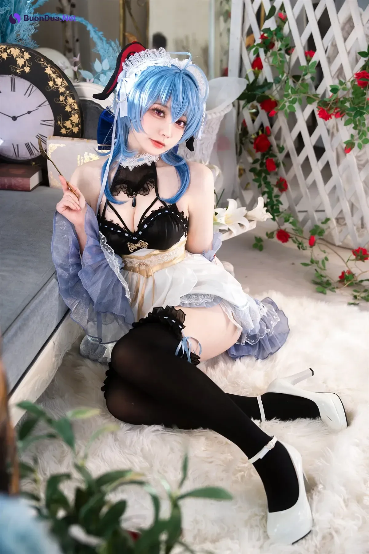 Cosplay 安食Ajiki – 原神 甘雨 & 白猫猫 - Photo 11