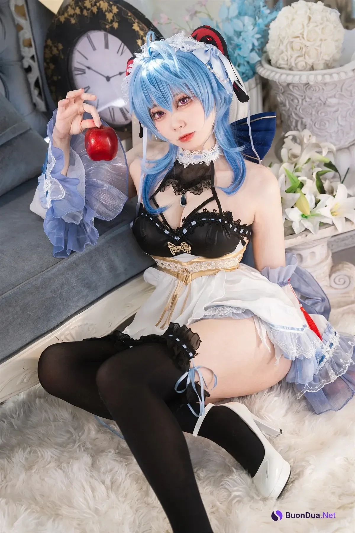 Cosplay 安食Ajiki – 原神 甘雨 & 白猫猫 - Photo 12