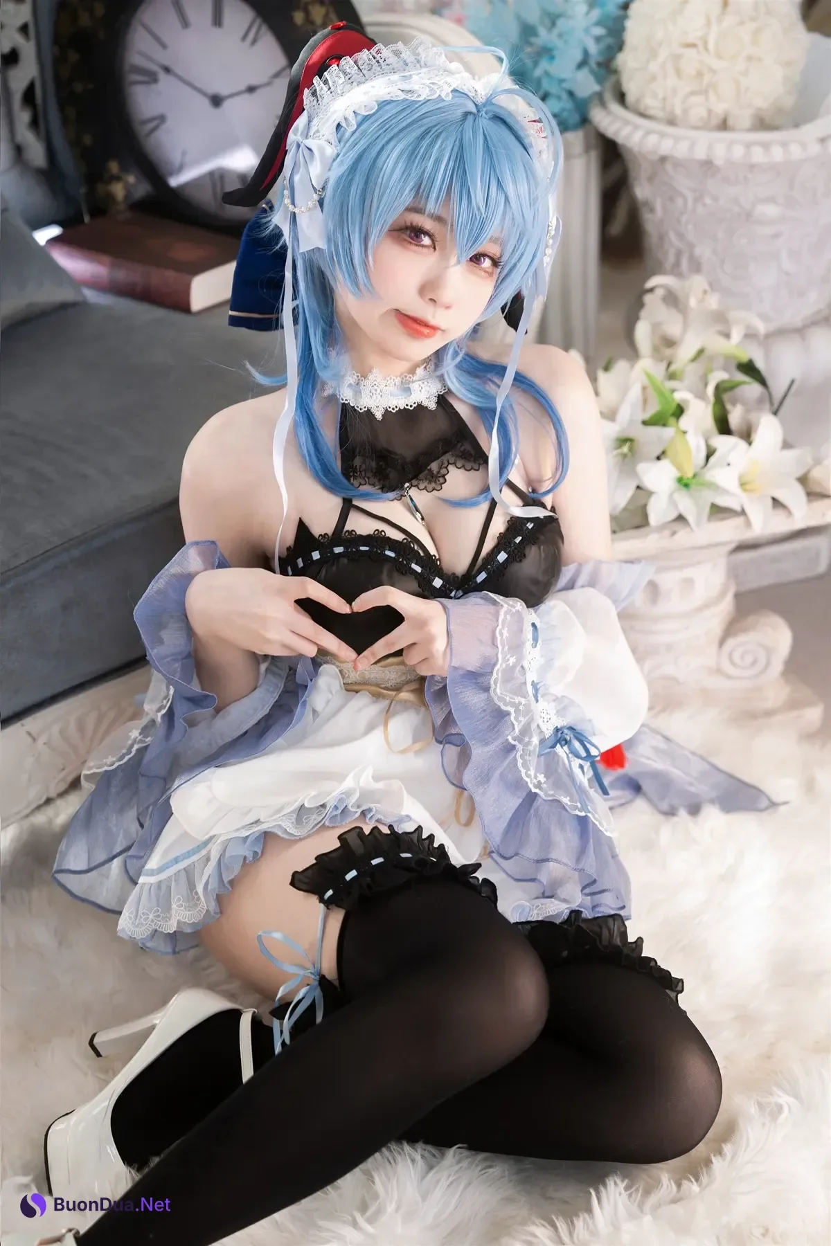 Cosplay 安食Ajiki – 原神 甘雨 & 白猫猫 - Photo 15