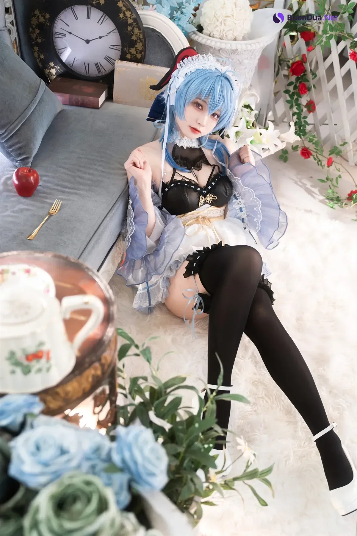 Cosplay 安食Ajiki – 原神 甘雨 & 白猫猫 - Photo 16