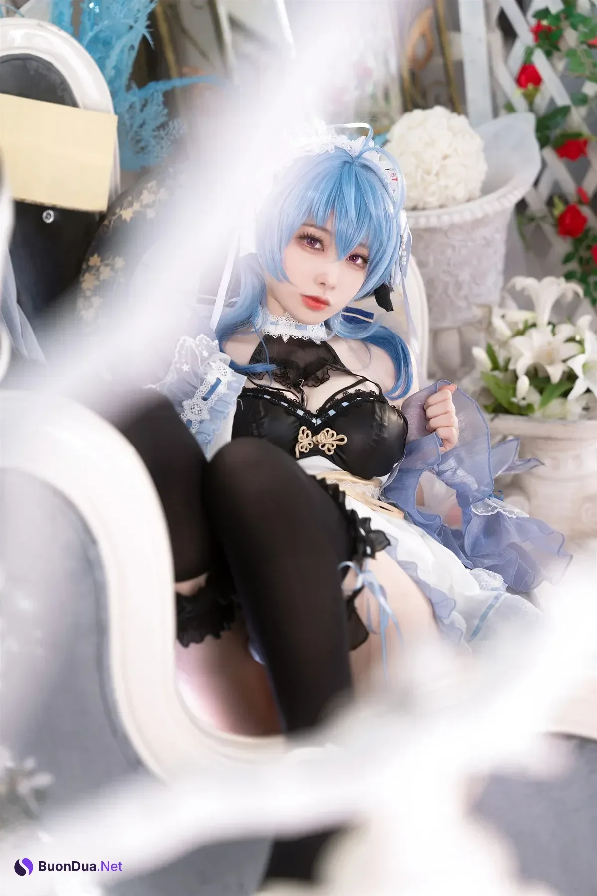 Cosplay 安食Ajiki – 原神 甘雨 & 白猫猫 - Photo 19