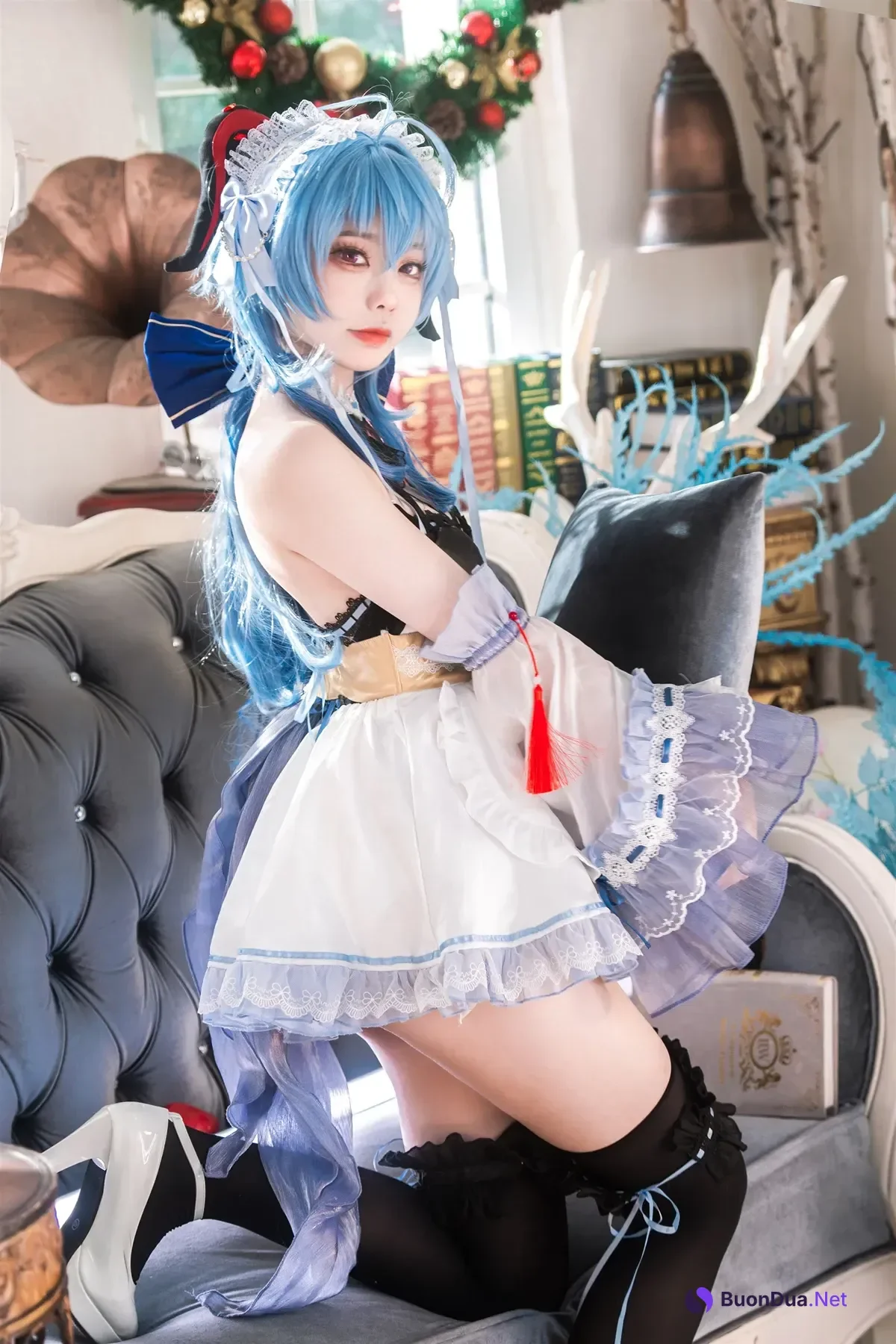 Cosplay 安食Ajiki – 原神 甘雨 & 白猫猫 - Photo 4