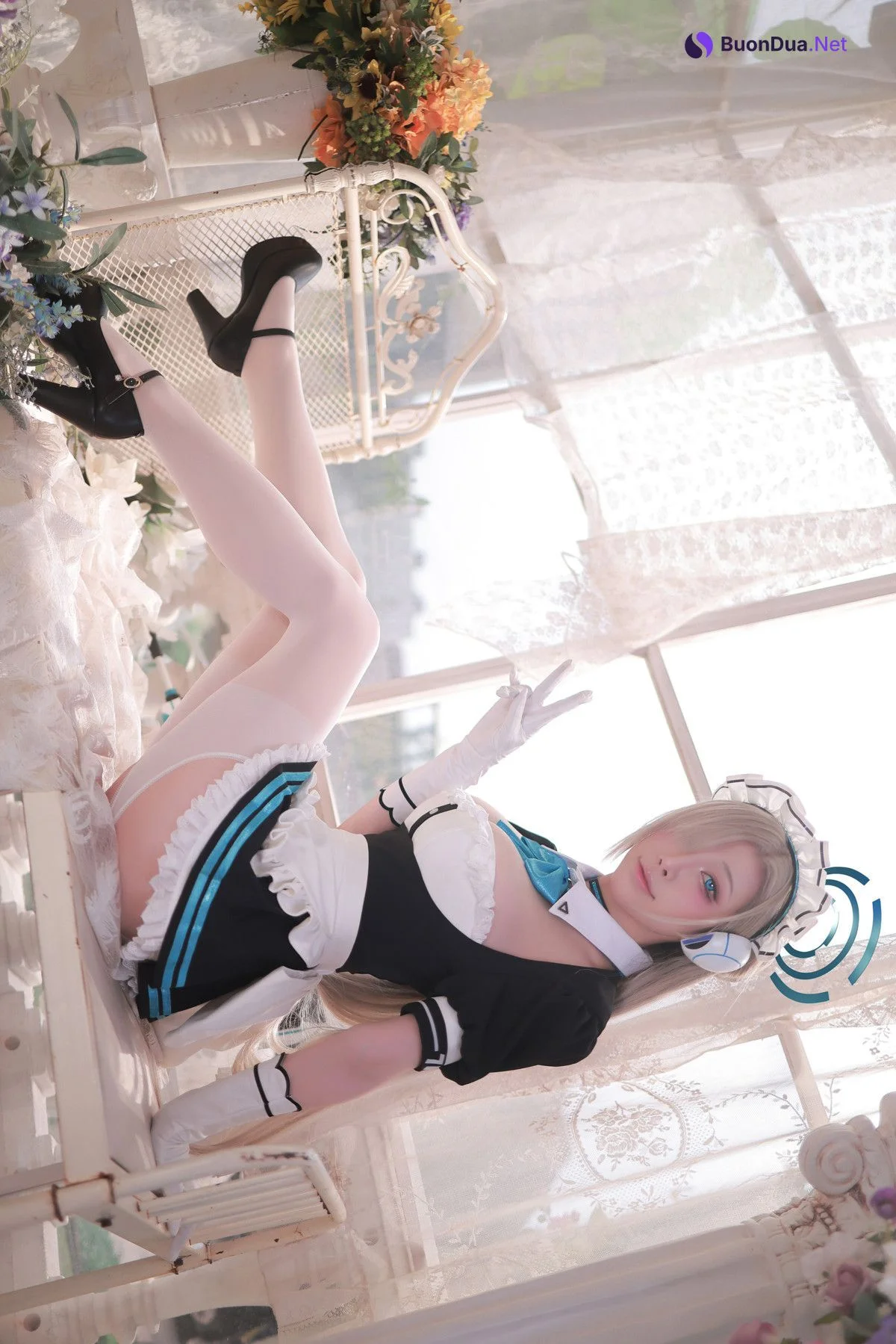 Cosplay 水淼Aqua 碧蓝档案 一之濑明日奈女仆B Set.01 - Photo 12