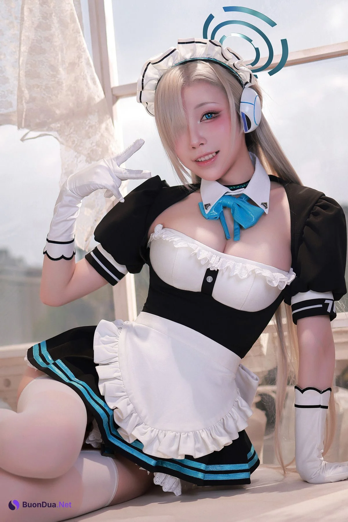 Cosplay 水淼Aqua 碧蓝档案 一之濑明日奈女仆B Set.01 - Photo 13