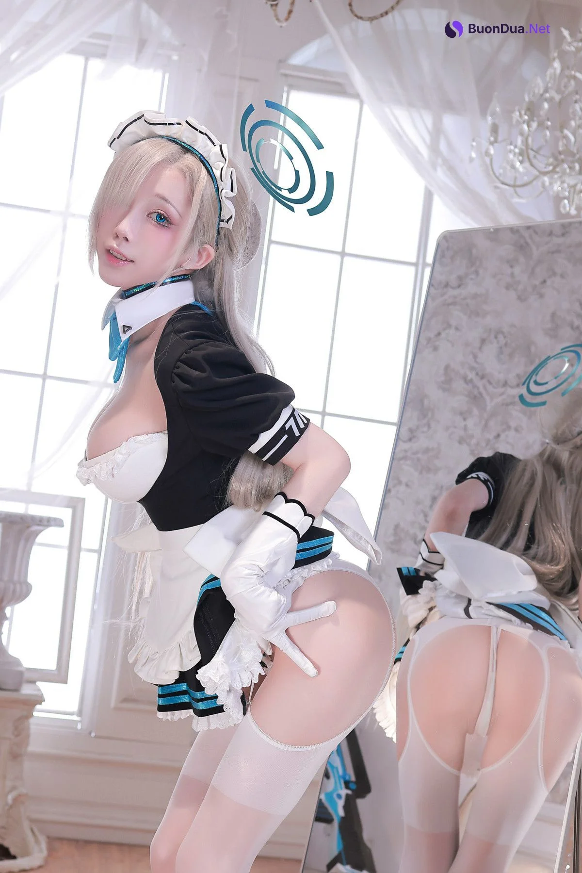 Cosplay 水淼Aqua 碧蓝档案 一之濑明日奈女仆B Set.01 - Photo 5