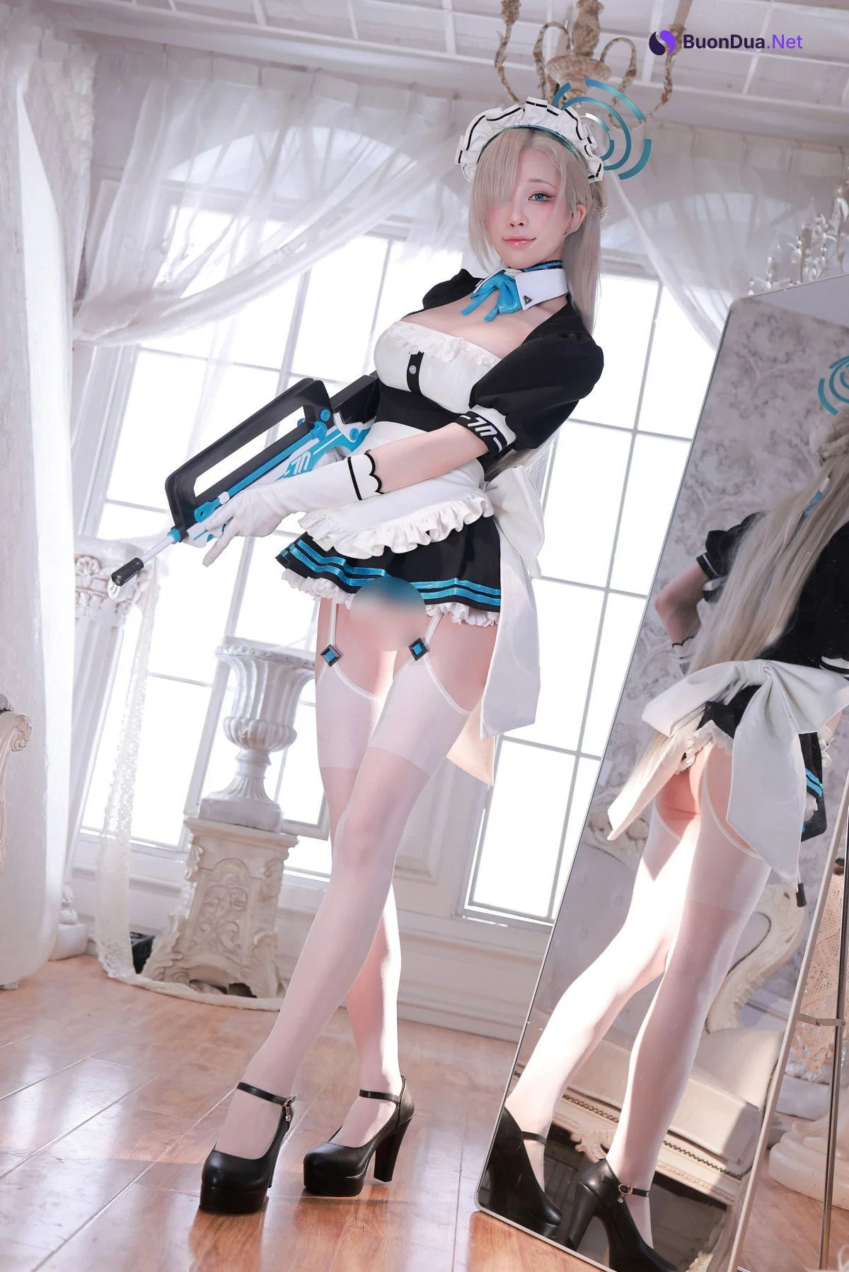Cosplay 水淼Aqua 碧蓝档案 一之濑明日奈女仆B Set.01 - Photo 7