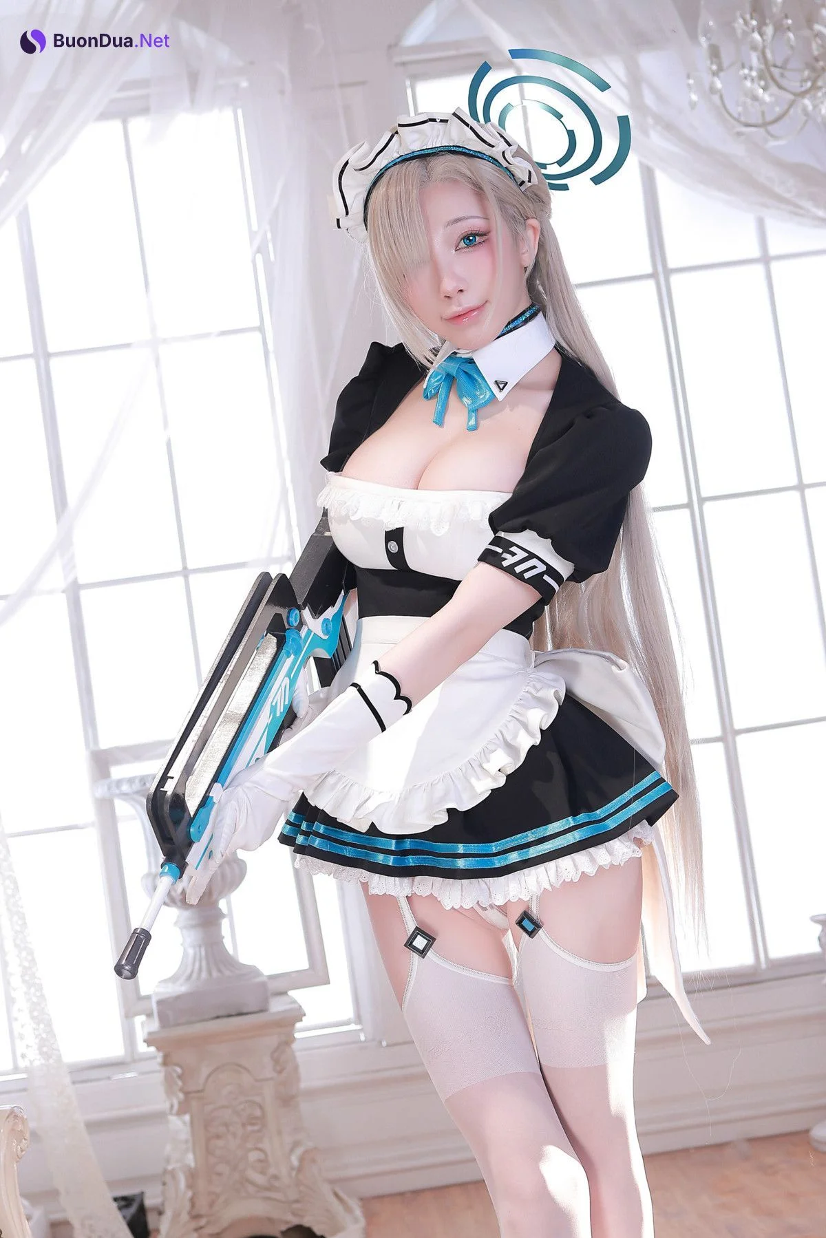 Cosplay 水淼Aqua 碧蓝档案 一之濑明日奈女仆B Set.01 - Photo 8