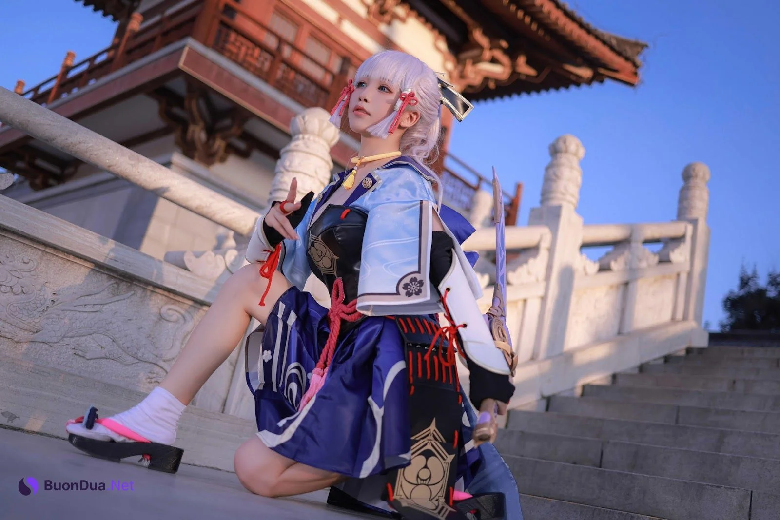 Cosplay 水淼Aqua 神里綾華 Kamisato Ayaka - Photo 17