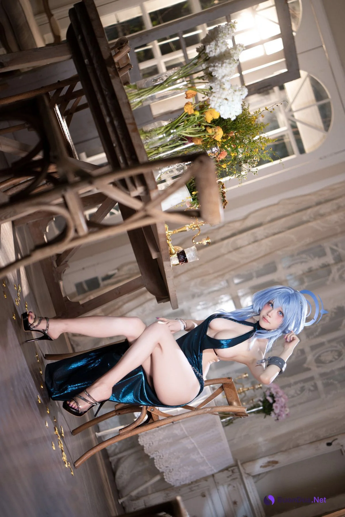 Cosplay 水淼Aqua 碧蓝档案 天雨亚子礼服 Set.01 - 写真 4