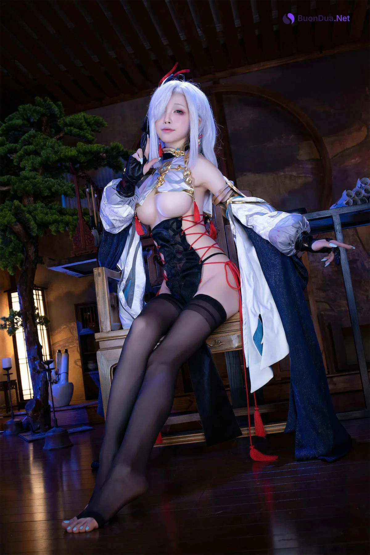 Cosplay 水淼Aqua 申鹤旗袍 Set.01 - Photo 20