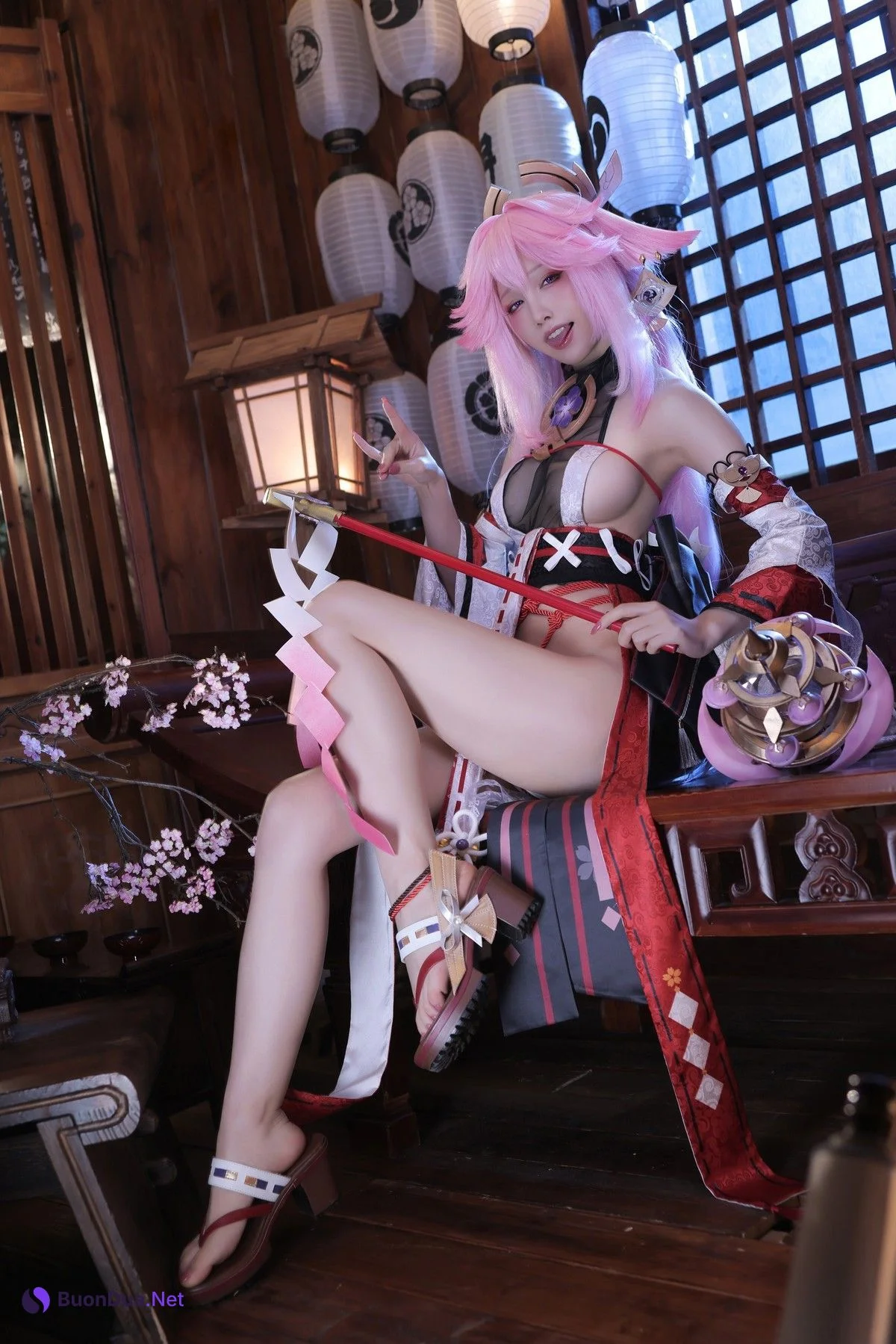 Cosplay 水淼Aqua 新原神八重神子 Set.01 - Photo 14