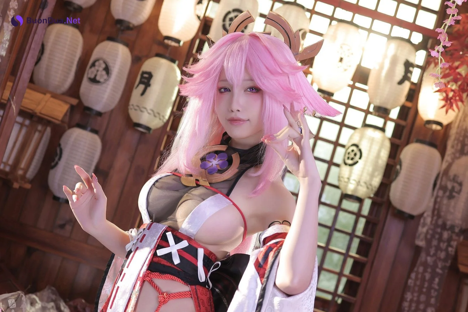 Cosplay 水淼Aqua 新原神八重神子 Set.01 - Photo 7