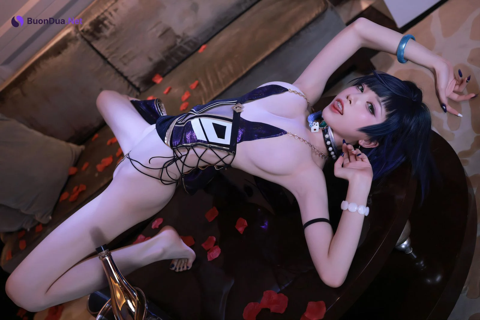 Cosplay 水淼Aqua 夜阑礼服 Set.02 - Photo 16