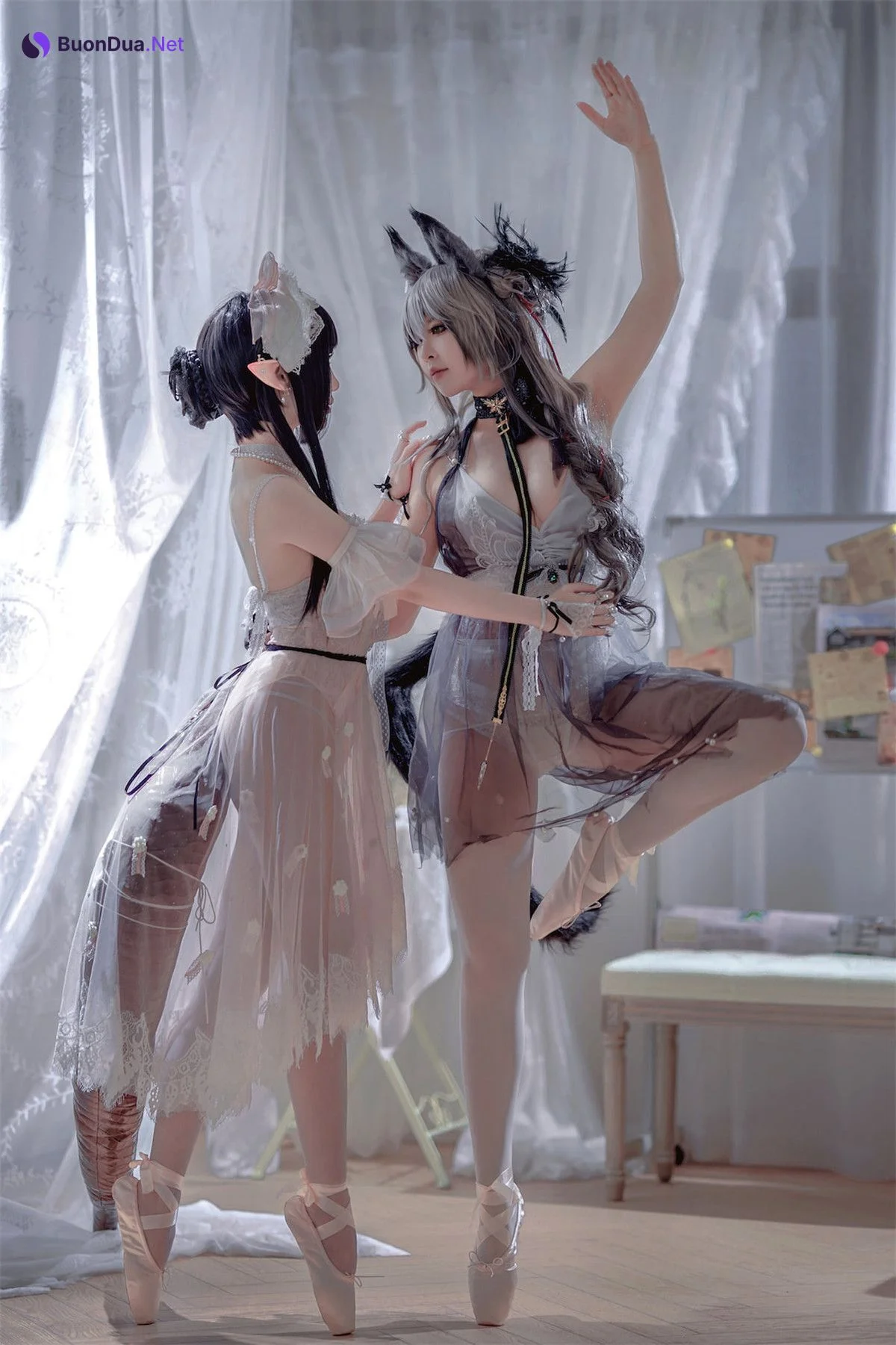 Cosplay 面饼仙儿 半半子 Arknights 黑x森蚺 - Photo 12