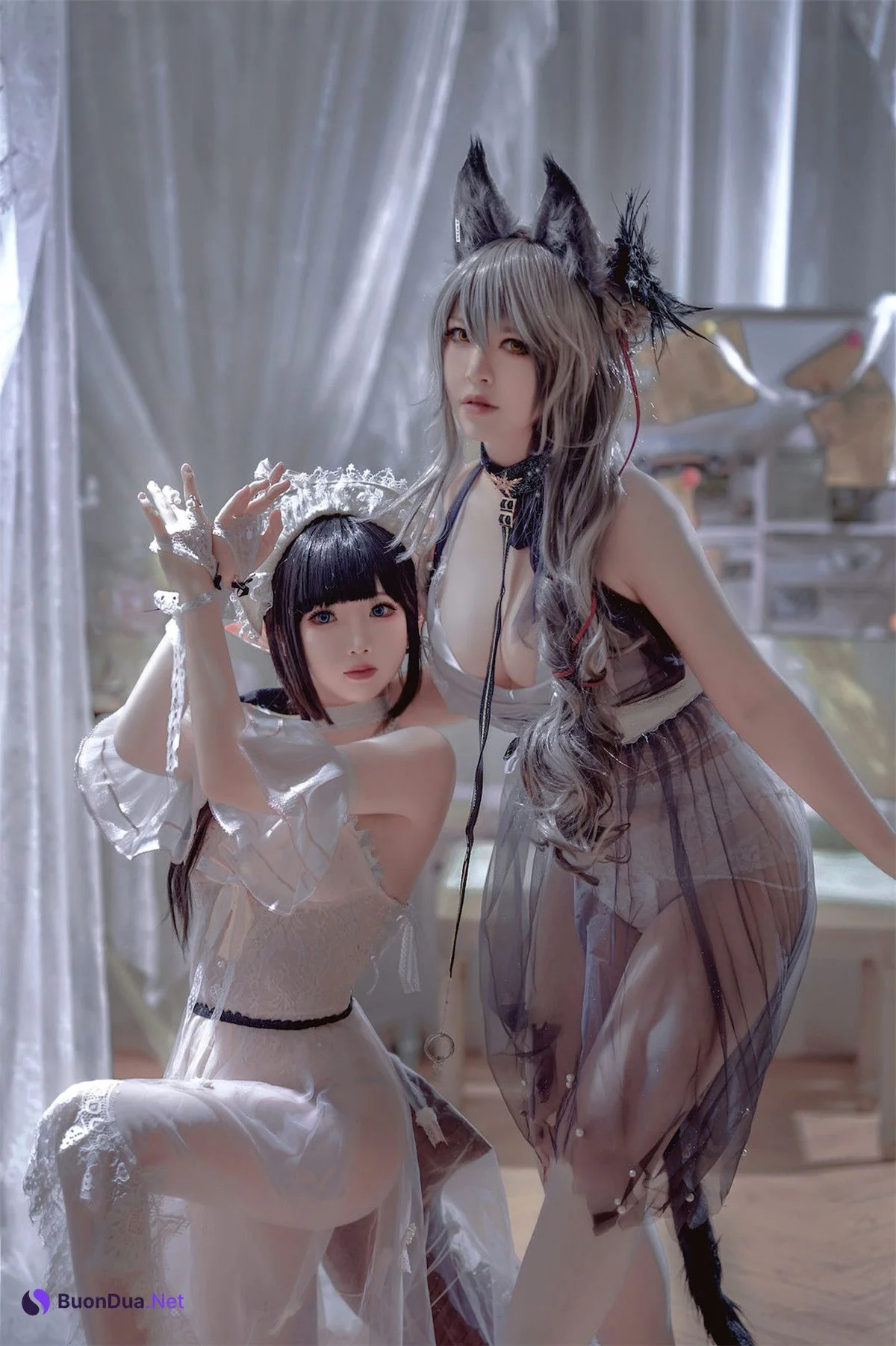 Cosplay 面饼仙儿 半半子 Arknights 黑x森蚺 - Photo 13