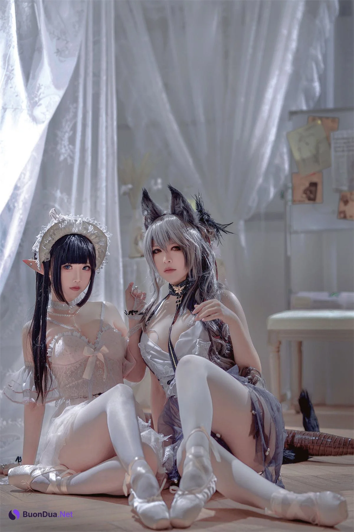 Cosplay 面饼仙儿 半半子 Arknights 黑x森蚺 - Photo 15