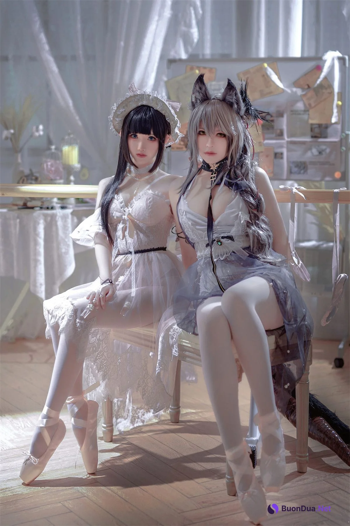 Cosplay 面饼仙儿 半半子 Arknights 黑x森蚺 - Photo 2