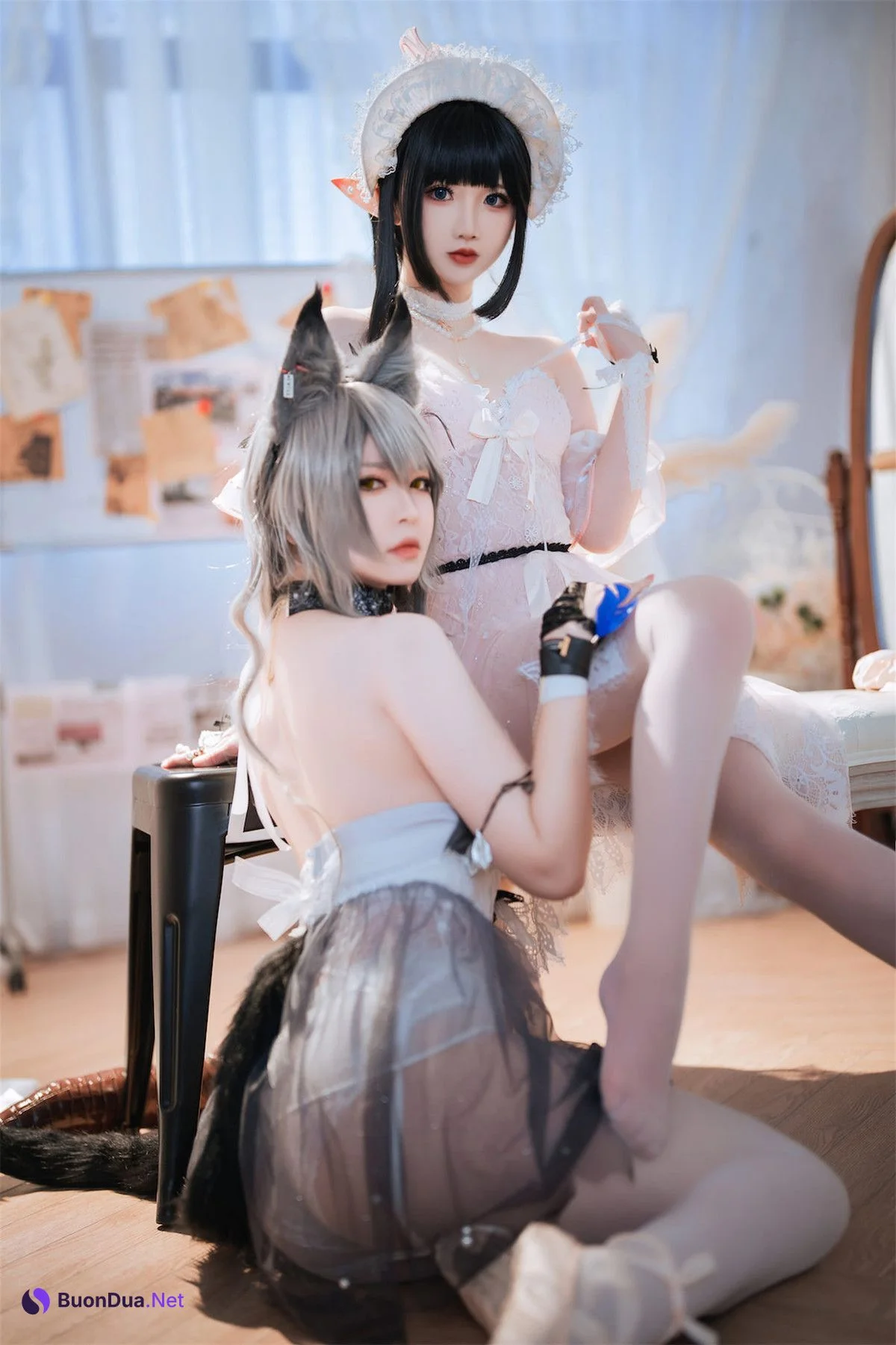Cosplay 面饼仙儿 半半子 Arknights 黑x森蚺 - Photo 4