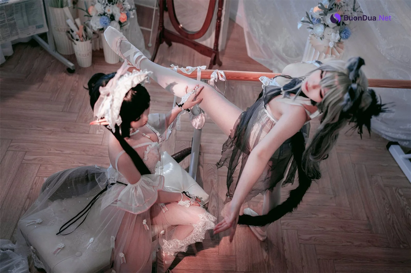 Cosplay 面饼仙儿 半半子 Arknights 黑x森蚺 - Photo 5