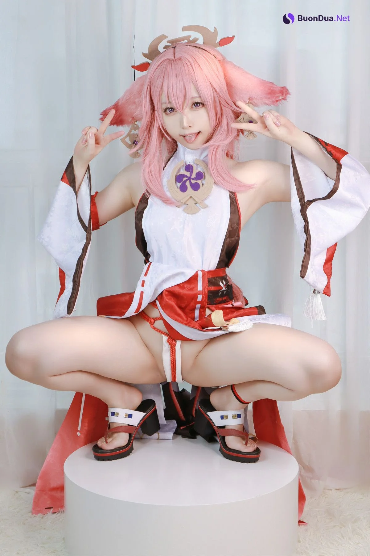 Cosplay Asagiriai愛ちゃん 原神 八重神子 - Photo 18