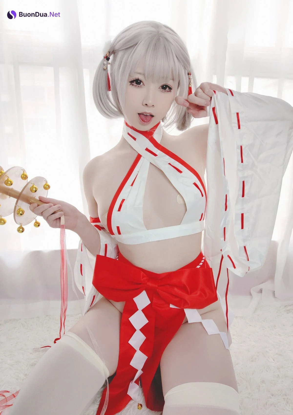 Cosplay Asagiriai愛ちゃん 巫女服自拍 - รูปภาพ 12