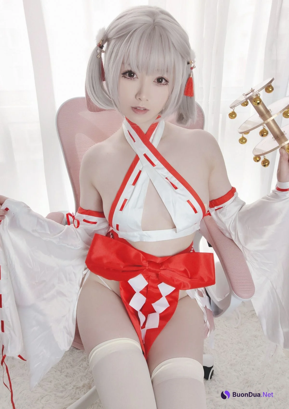 Cosplay Asagiriai愛ちゃん 巫女服自拍 - รูปภาพ 19